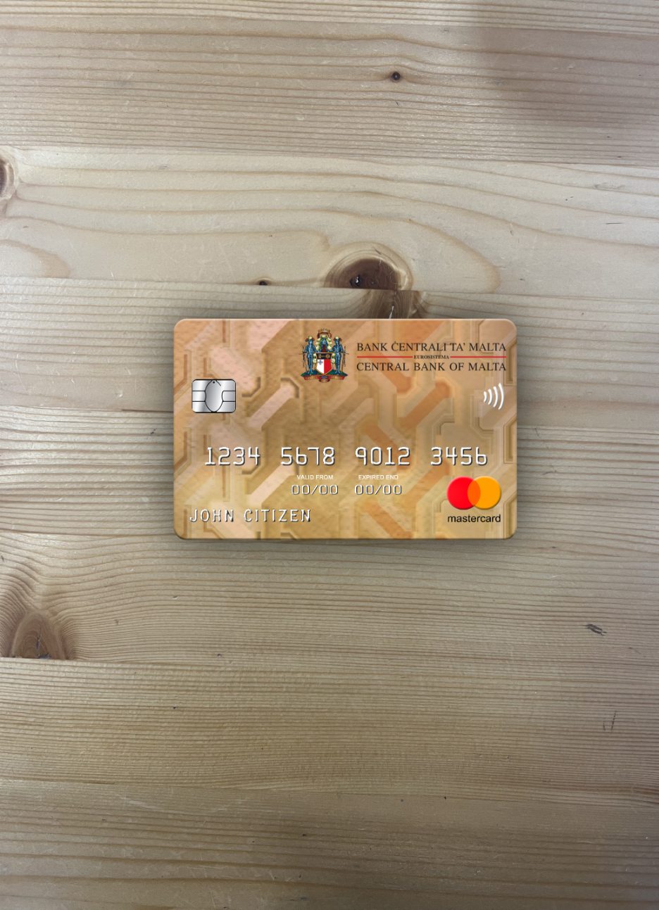 Download Malta Central Bank mastercard photolook front Photoshop template